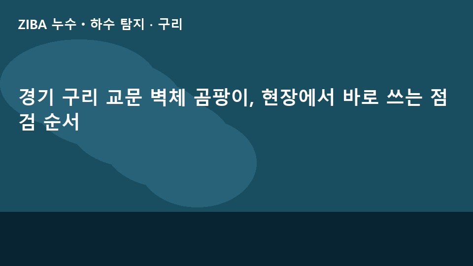 경기 구리 교문 벽체 곰팡이, 현장에서 바로 쓰는 점검 순서