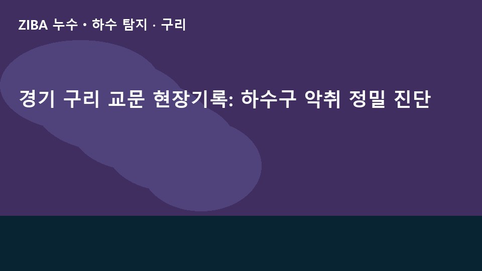 경기 구리 교문 현장기록: 하수구 악취 정밀 진단